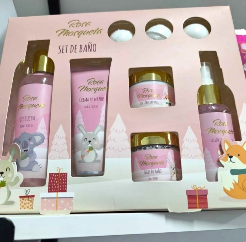 طقم العناية الفاخر بالورد – مستورد من إسبانيا (6 قطع)