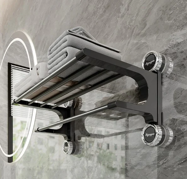 Suction Cup Bath Towel Rack رف مناشف حمام